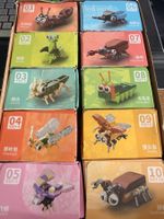 10xPuzzle-3D-Bausteine:pädagogisch-Familienspiel-Insekten