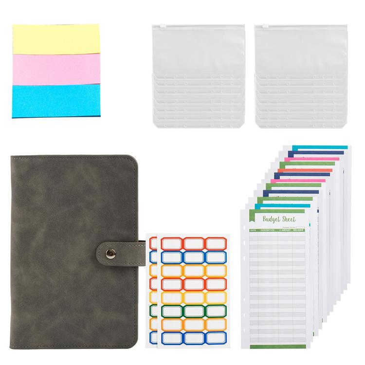 Budget Planner, A7 Binder Budget Notizbuch, Ringbuch Leder Budget Geld  Organizer