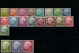 Allemagne Theodor Heuss 1954 série complète