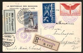 1924 : Flugpostkarte mit F11 + Vignette