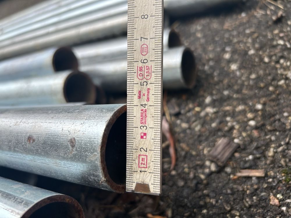 Verzinktes Rundrohr Stahlrohr – 21 Mm X 2 Mm, Länge 1000 Mm, Feuerverzinkt Für Bau Und Handwerk