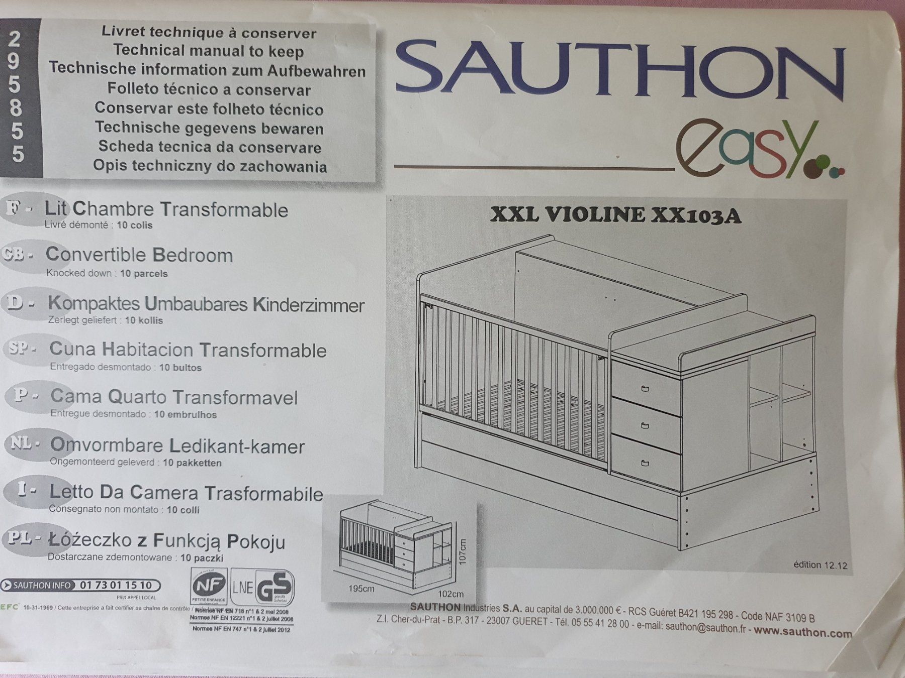 Letti: Lit bébé/mezzanine modifiable avec bureau et étagères. – Usato da Detligen venduto da Lapinsec 9