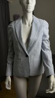 H&M Damen-Blazer – Blau-Weiß-Seersucker – Größe 40 (M)