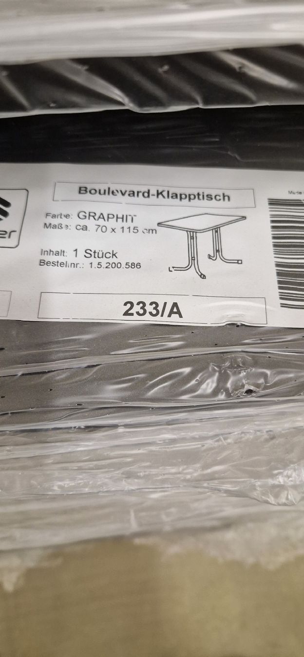 Tables: Gartentisch neu – Neuf avec emballage d'origine à Lützelflüh-Goldb par Rampenverkauf_72_ 3
