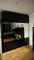 Kleiderschrank IKEA PAX Schwarz/Braun mit Spiegel