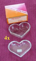 4 Glasherzdosen/Deckel, für Glasritzen