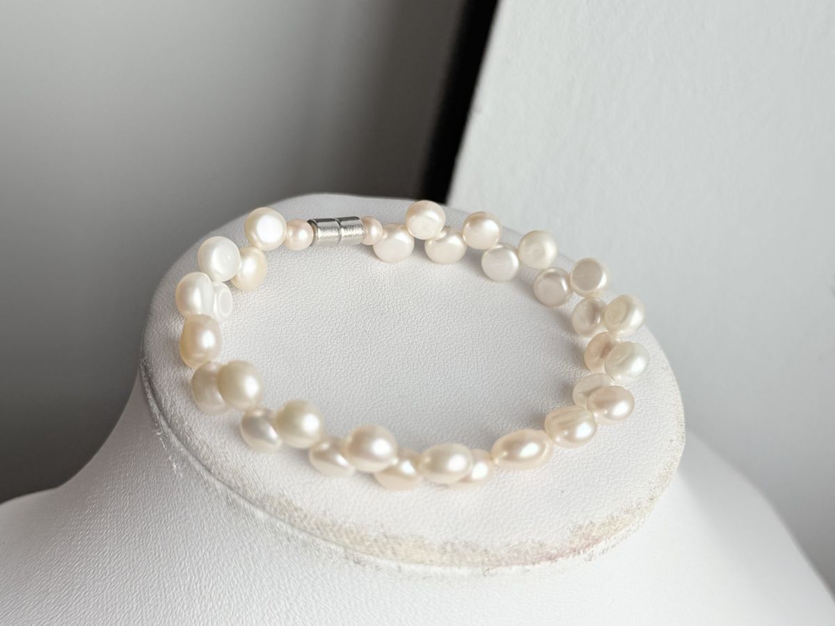 Bracciali & Braccialetti: Süsswasserperlen Armkette NEU – Nuovo e nell'imballaggio originale da Basel venduto da Chili007 2