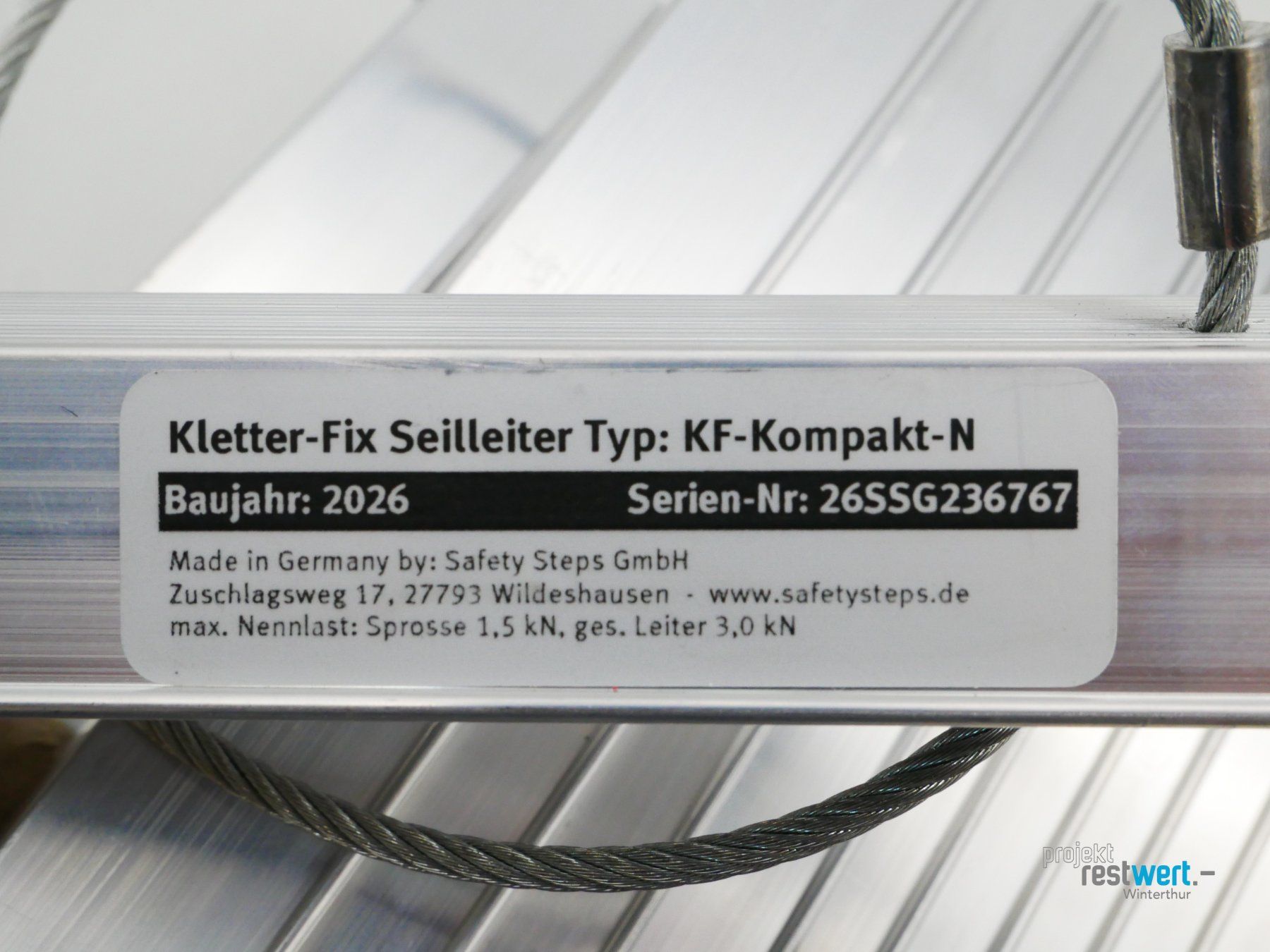 Scale: KLETTER-FIX® Rettungsleiter 8m – Nuovo (secondo la descrizione) da Winterthur venduto da Restwert_Winterthur 3