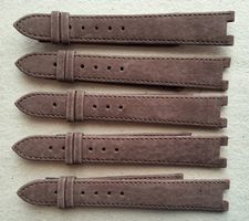 5 x Uhrenband CORN WATCH, dunkelbraun (ohne Schliesse, 17 mm