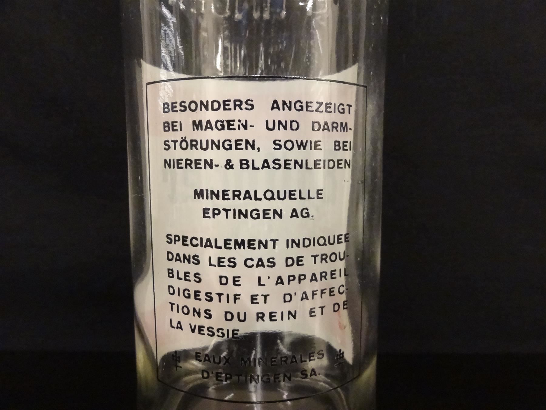 Gläser, Krüge & Flaschen: alte Flasche EPTINGER MINERALWASSER 1960 – Gebraucht aus Kerzers von Flaschenposten 6
