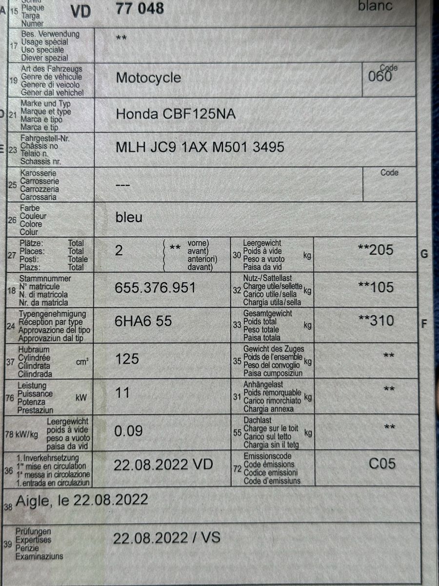 Honda Strada: Honda CB – Difettoso da Treycovagnes venduto da Campingcar65 6