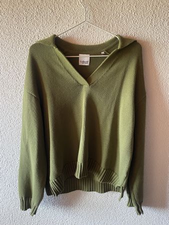 Grüner Pullover von Collectif mon Amour Bio-Baumwolle– Gr L