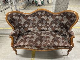 schönes antikes Sofa Louis Philippe Massivholz Nussbaum
