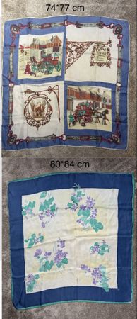 Lot de 2 foulards vintage en soie (dont P. Donati Italy)