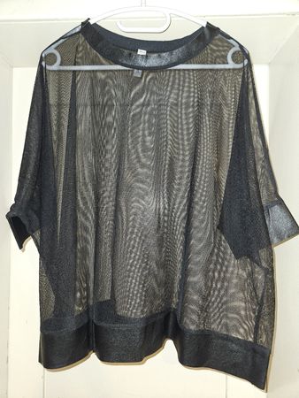 Damen Netz Oberteil schwarz Made in Italy - top Zustand