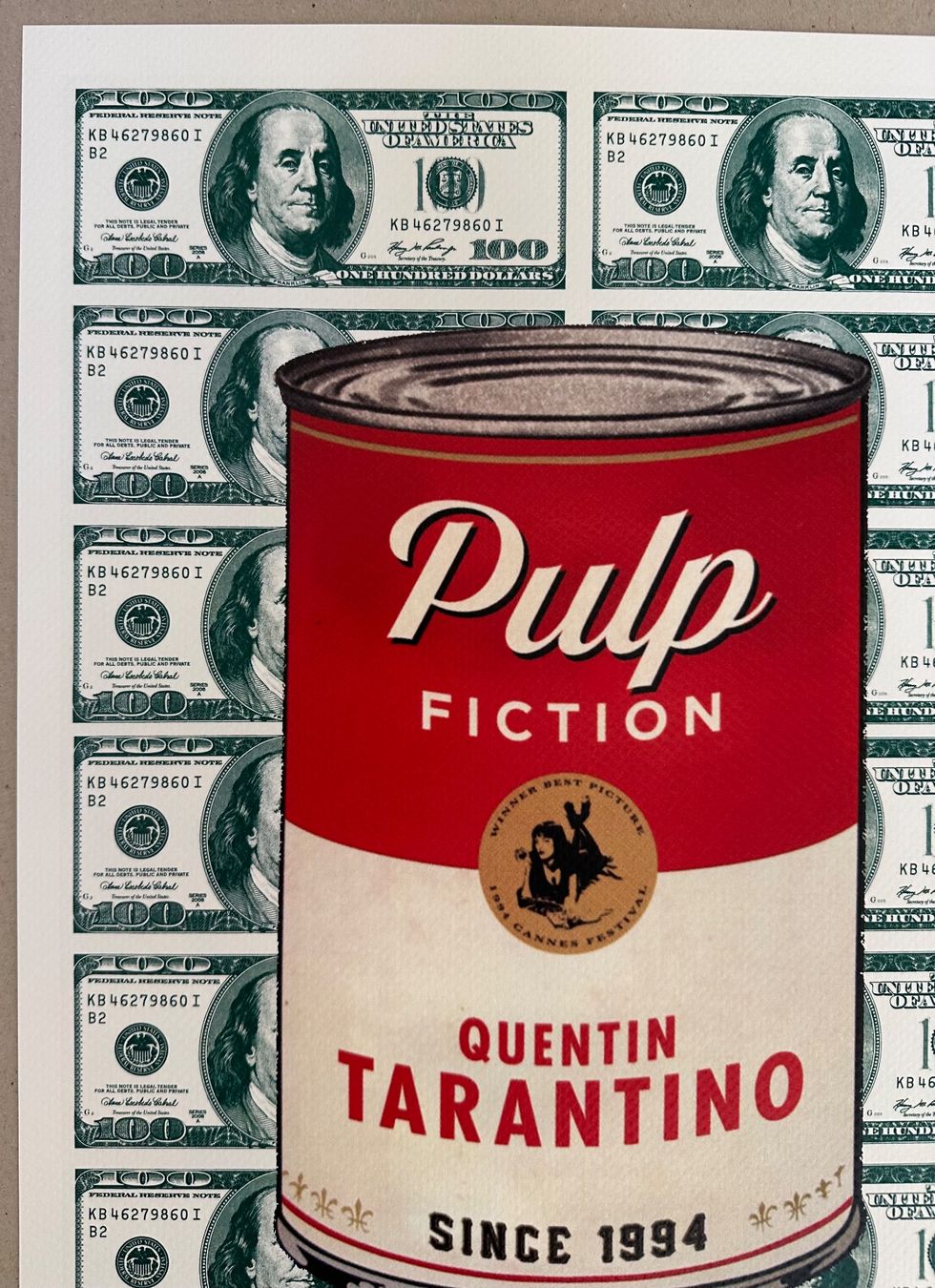 Gemälde: Death:  Pulp Fiction Tarantino, signiert – Neu (gemäss Beschreibung) aus Meilen von Smgdesign 3