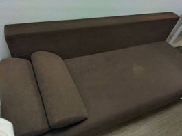 Verschenke gebrauchtes braunes Sofa
