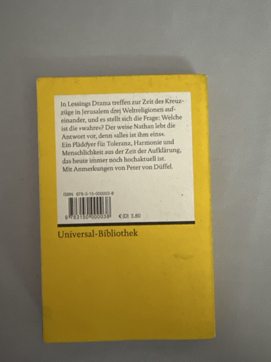 Livres: G.E. Lessing Nathan der Weise Universal-Bibliothek – D'occasion à Menziken par arb_b2kt 1