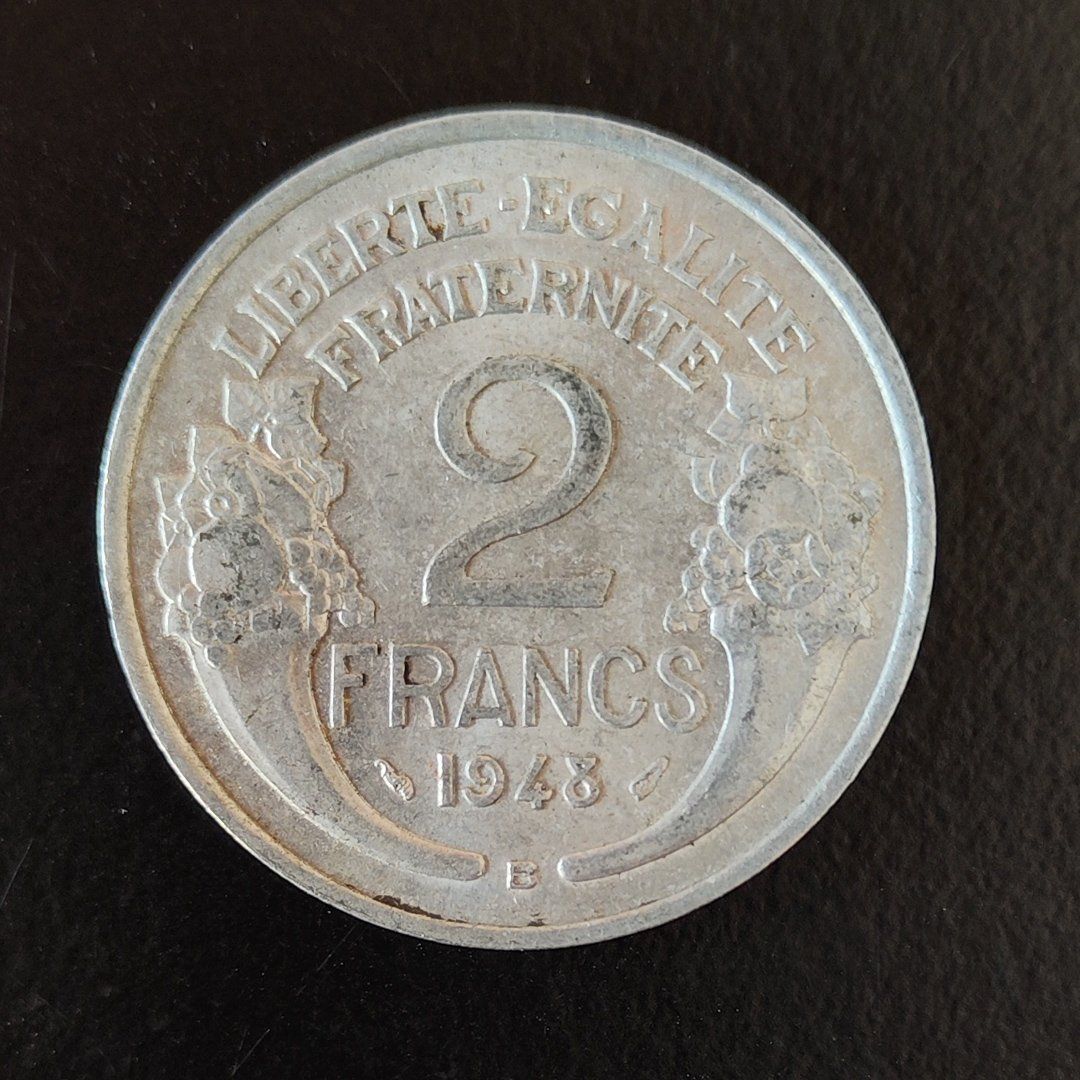Alle Münzen: 2 Francs Münze Frankreich 1948 – Gebraucht aus Lenzburg von Dani_Lenzburg