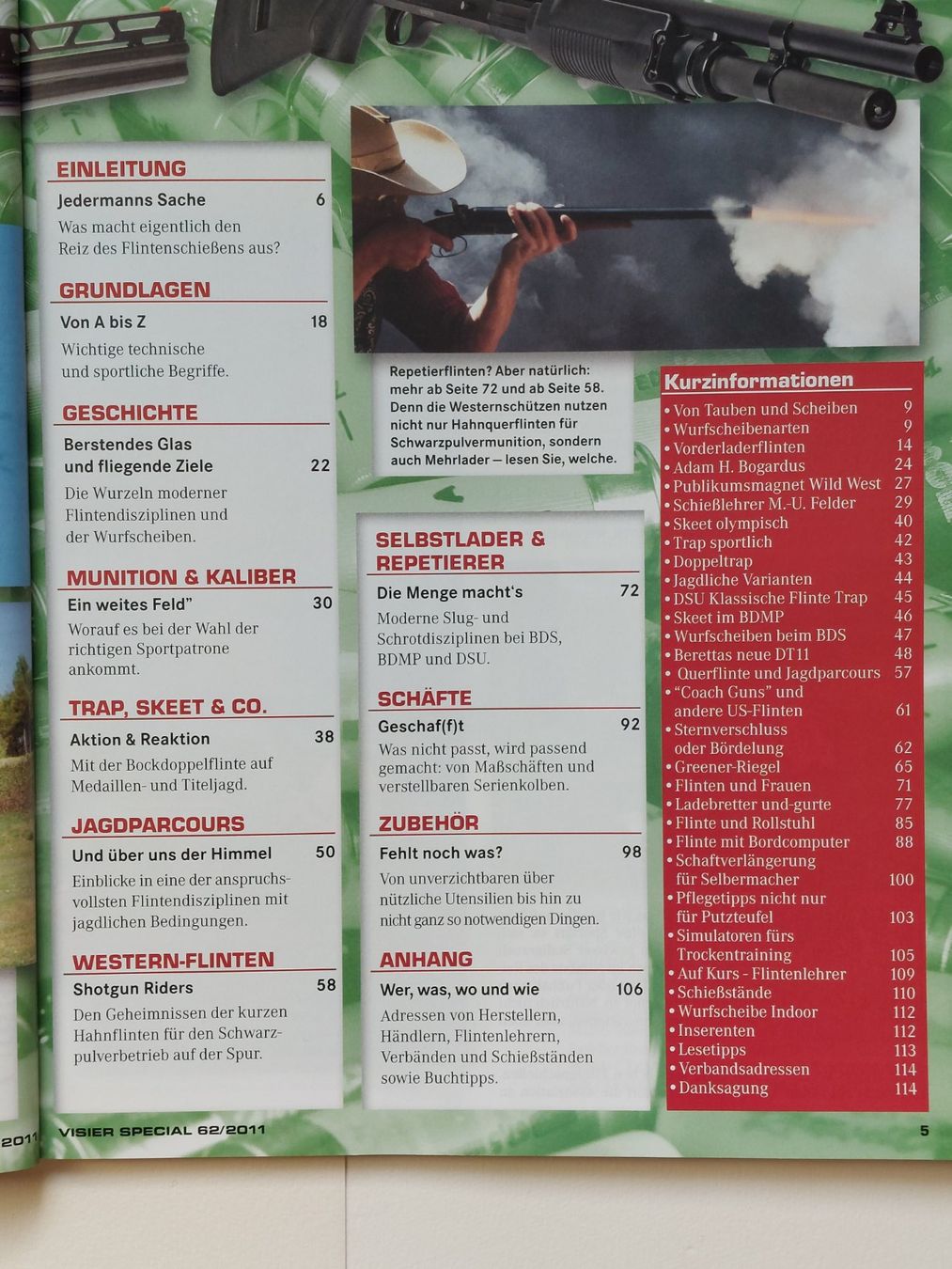 Riviste & Magazine: VISIER Special Nr. 62 - Schiessen mit Flinten – Nuovo (secondo la descrizione) da Liebefeld venduto da Helveticus6 1