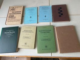 8 Bücher, antik, Mathematik Geometrie