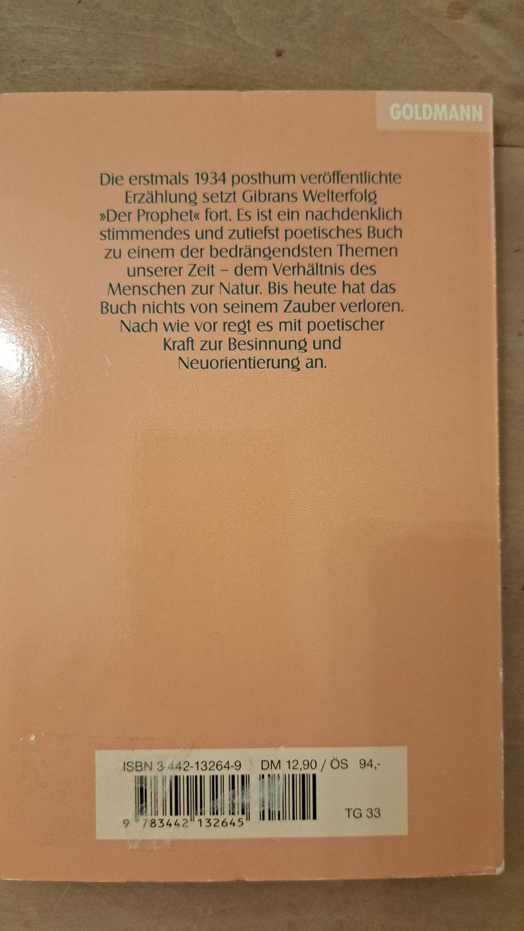 Libri: Khalil Gibran - Im Garten des Propheten – Usato da Zürich venduto da chusel 1