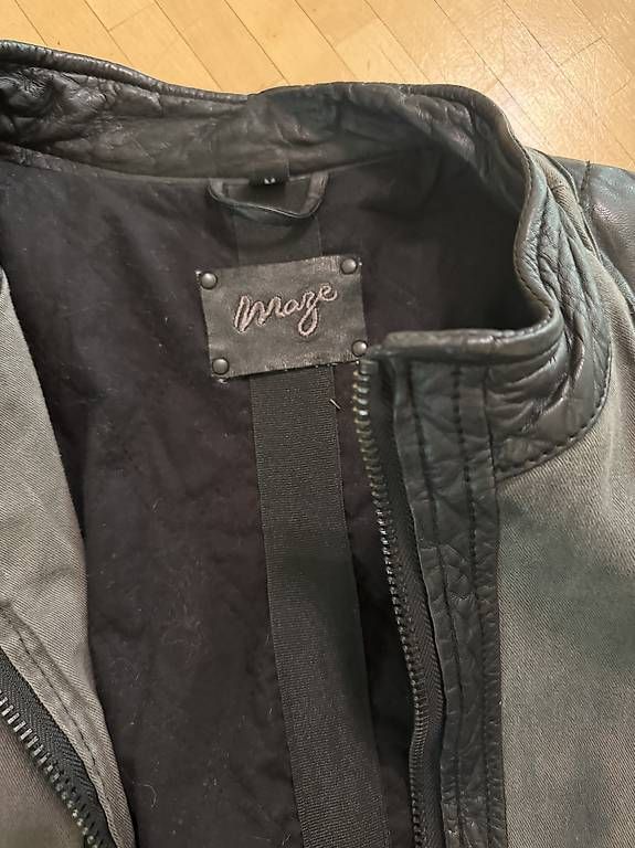 Giacche: MAZE Lederjacke Materialmix Grau/Schwarz Grösse M – Usato da Scherzingen venduto da polini42 2