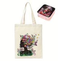 Diamond Painting 2er-Set Einkaufstasche + Schmuckkästchen