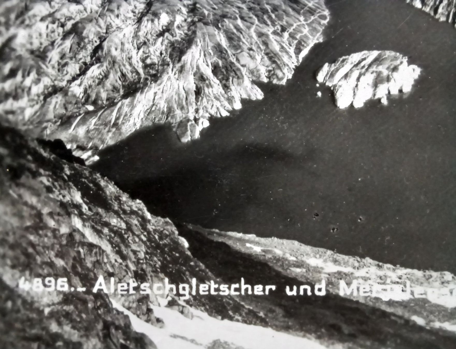 Cartoline postali: Aletschgletscher und Mönch Eiger – Usato da Aarau Rohr venduto da mgvw 1