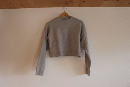 Crop-Pulli grau - Letzte Chance