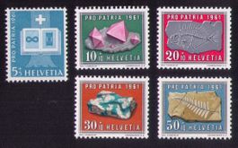 1961 PRO PATRIA_Buch+Mineralien+Versteinerungen_B103-107 **