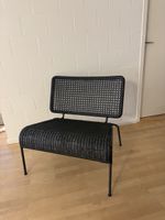 Sessel Ratan schwarz mit Gebrauchsspuren
