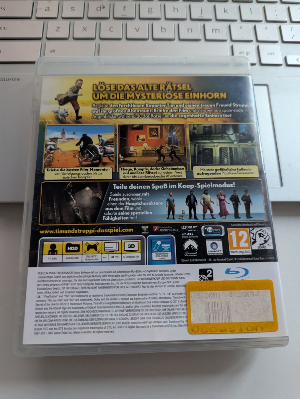 Giochi: Tim und Struppi Abenteuer Einhorn Playstation 3 PS3 Game – Usato da Hünenberg See venduto da SpecialEditionGaming 2