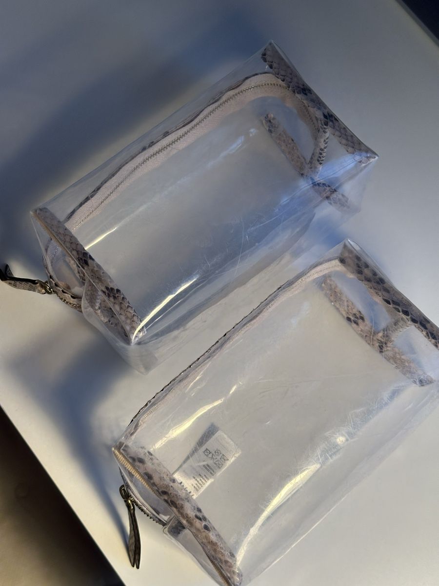Custodie per cosmetici: 2x Transparente Kosmetiktasche mit Schlangenmuster – Usato da Hergiswil NW venduto da kaufe_at_kaufmann 3
