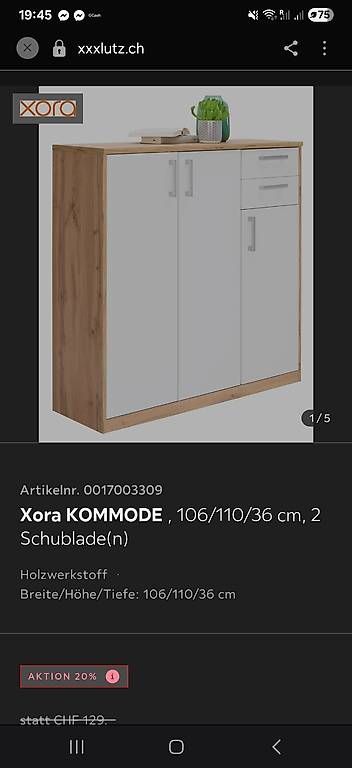 Cassettiere: Kommode weiss neuwertig – Usato da Lostorf venduto da a_susu 2