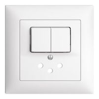 UP Frontset, EDIZIOdue weiss mit 2 Taste+T12, Feller