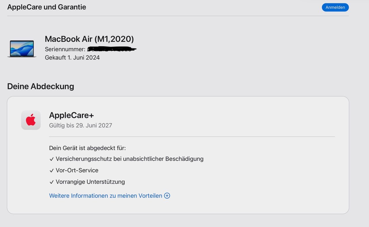Apple Notebook: MacBook Air M1 mit Apple Care + bis Juni 2027 – Nuovo (secondo la descrizione) da Flawil venduto da rho199 8