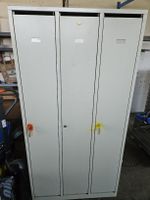 Stahlschrank Schrank Metall 3 Türen Grau Gebraucht