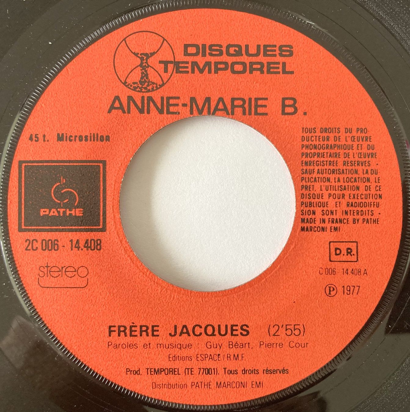 Schallplatten: ANNE MARIE B. - FRERE JACQUES – Gebraucht aus Bottens von hotter-than-hell 2