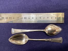 2 cuillères à thé argent 800