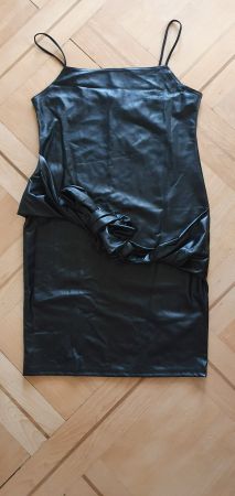 ASOS Kleid schwarz Lack Optik Gr. 36