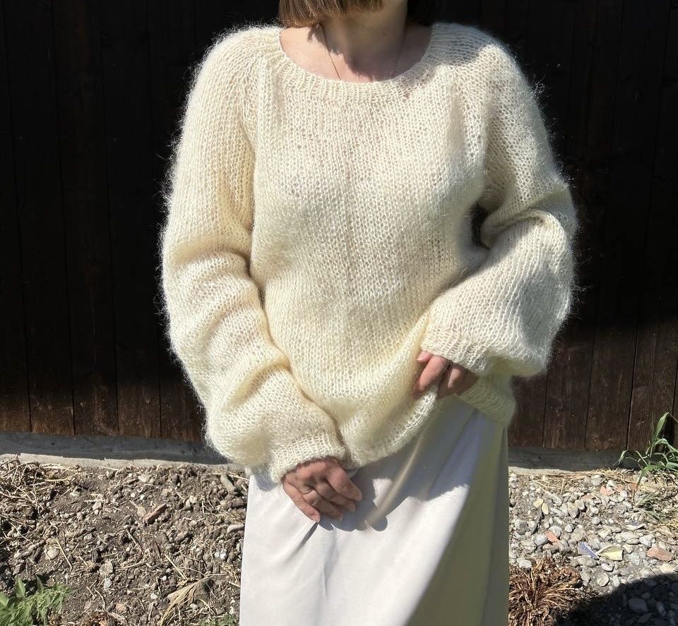 Maglioni & Felpe: Handgestrickter Mohair-Pullover – Größe M – Nuovo e nell'imballaggio originale da Rüthi (Rheintal) venduto da gro_b2bz 5