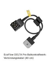 EcoFlow DELTA PRO Balkonkraftwerk-Verbindungskabel 40cm