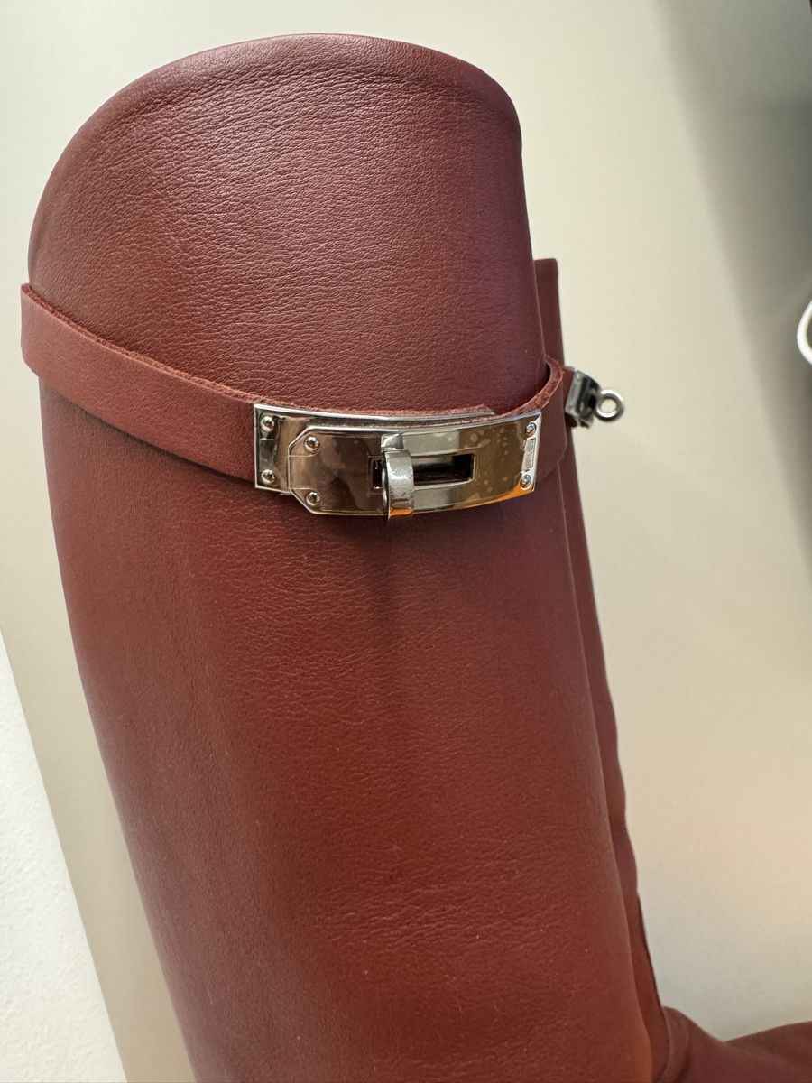 Hermès Scarpe da donna: Stivali Hermès cavallerizza Jumping bordeaux – Usato da Lugano venduto da Omre1 2