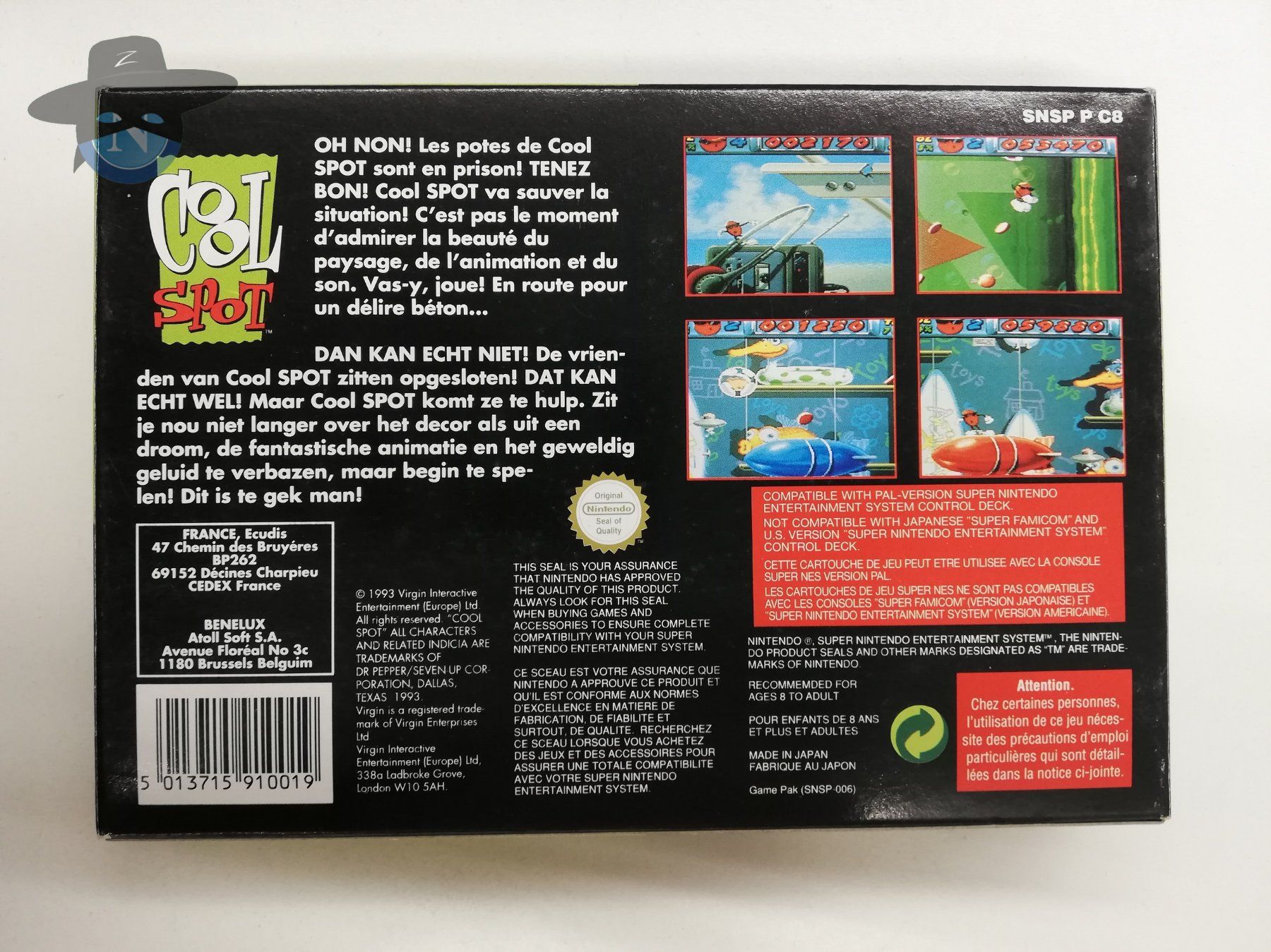 Nintendo Giochi: Cool Spot / Super Nintendo SNES – Usato da St. Gallen venduto da zorro_dc 1