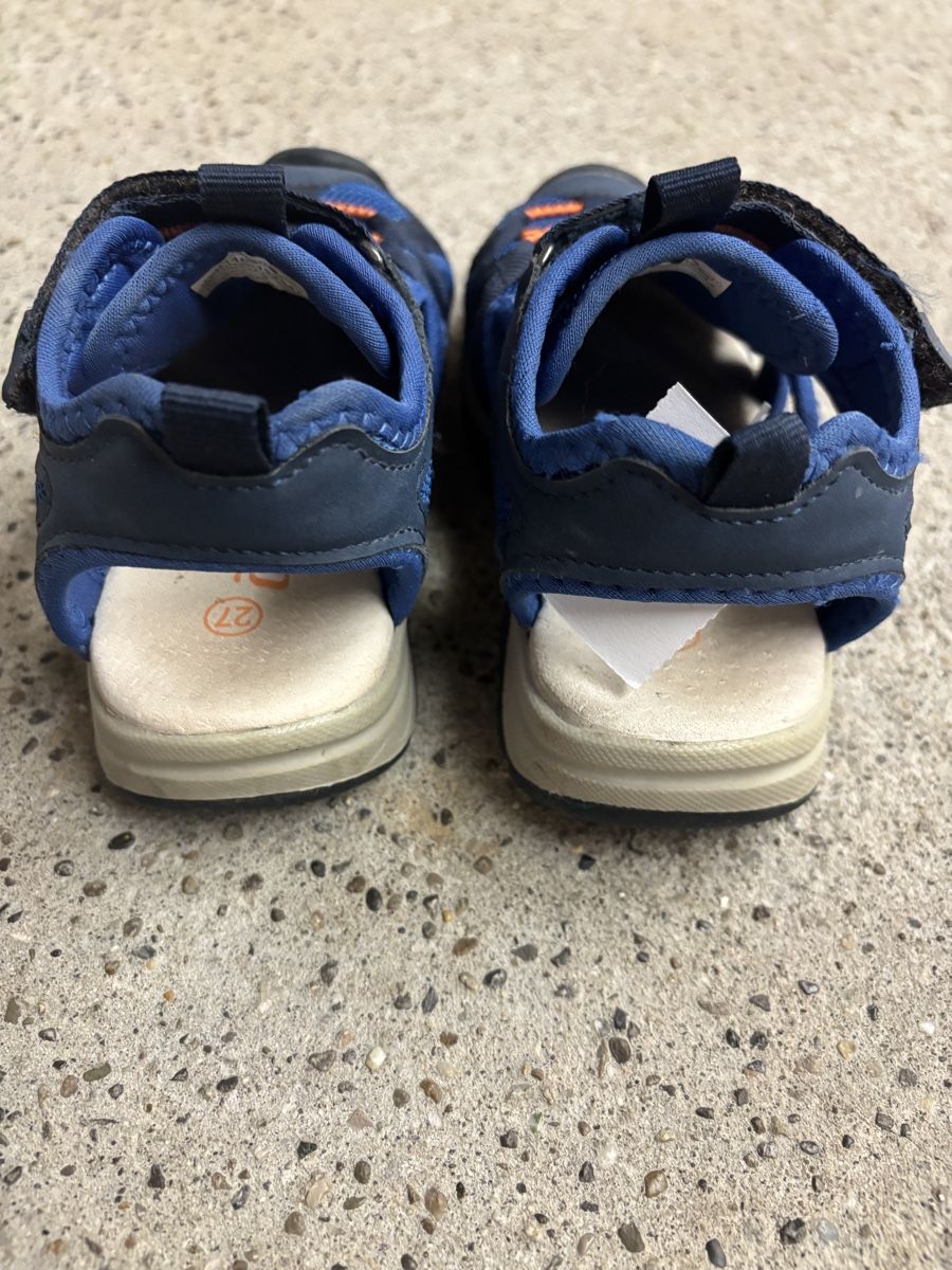 Scarpe per ragazzi: Kindersandalen blau orange, Grösse 27 – Usato da Büren an der Aare venduto da Nikito2001 2