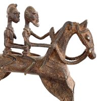 grosser Reiter aus Mali von den Dogon - Bronze H 27 cm