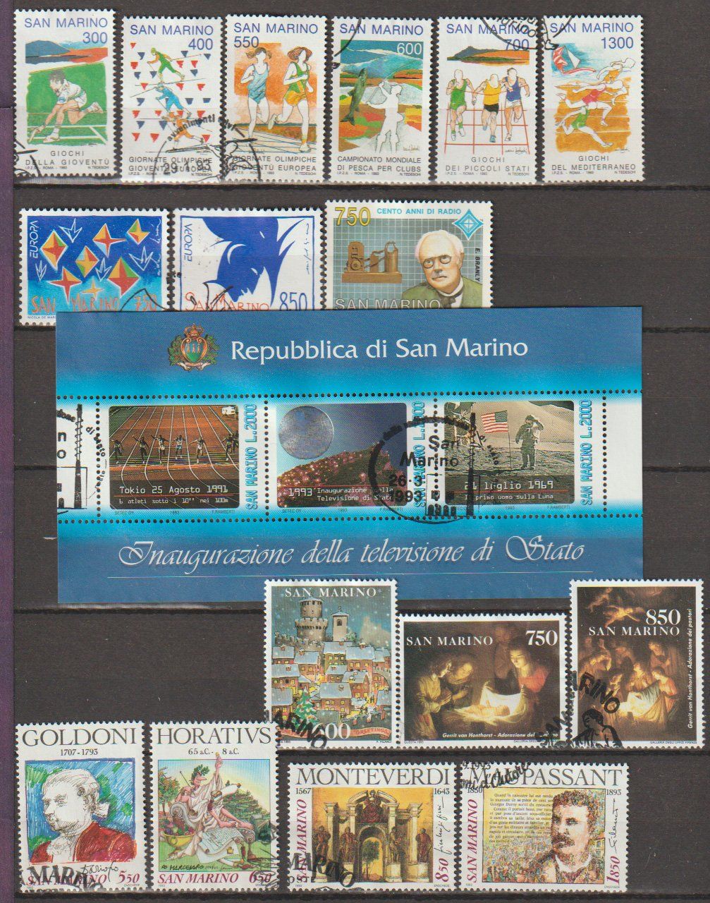 Tutti i francobolli: San Marino  timbres commémoratifs – Usato da Crans-Montana venduto da kira56