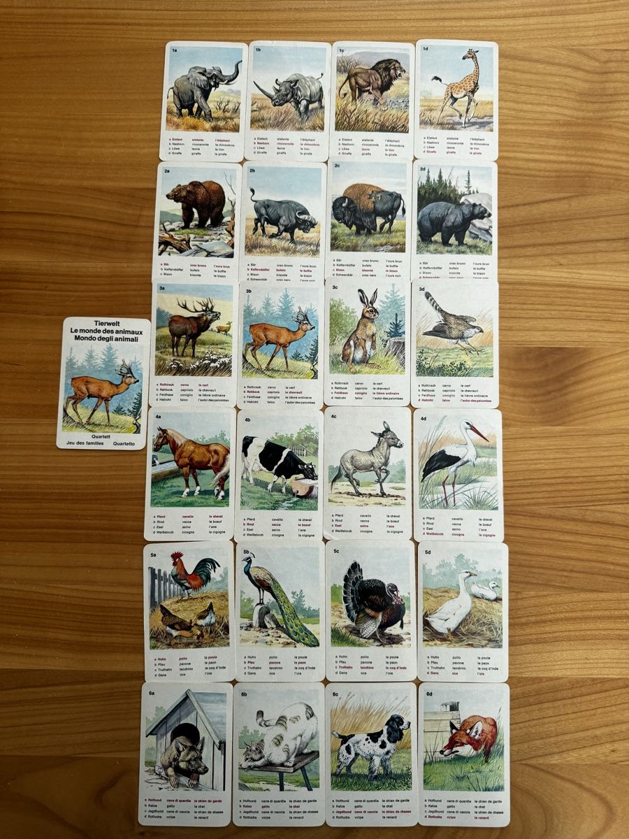 Giochi: TIERWELT QUARRTET von SUCHARD EXPRESS – Usato da Honau venduto da sainj