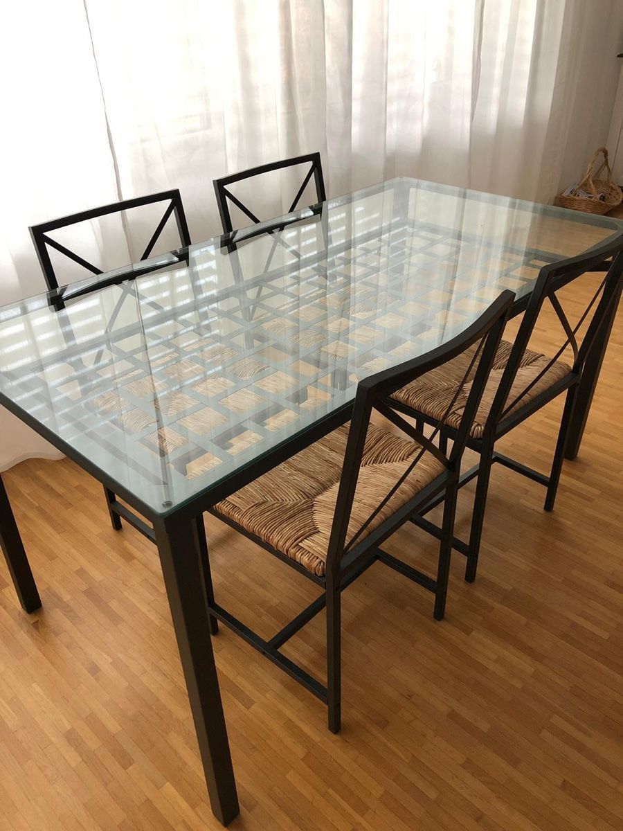 IKEA GLASTISCH MIT 4 STÜHLEN (Gebraucht) in Ennetbaden für CHF 1 – nur Abholung auf Ricardo kaufen